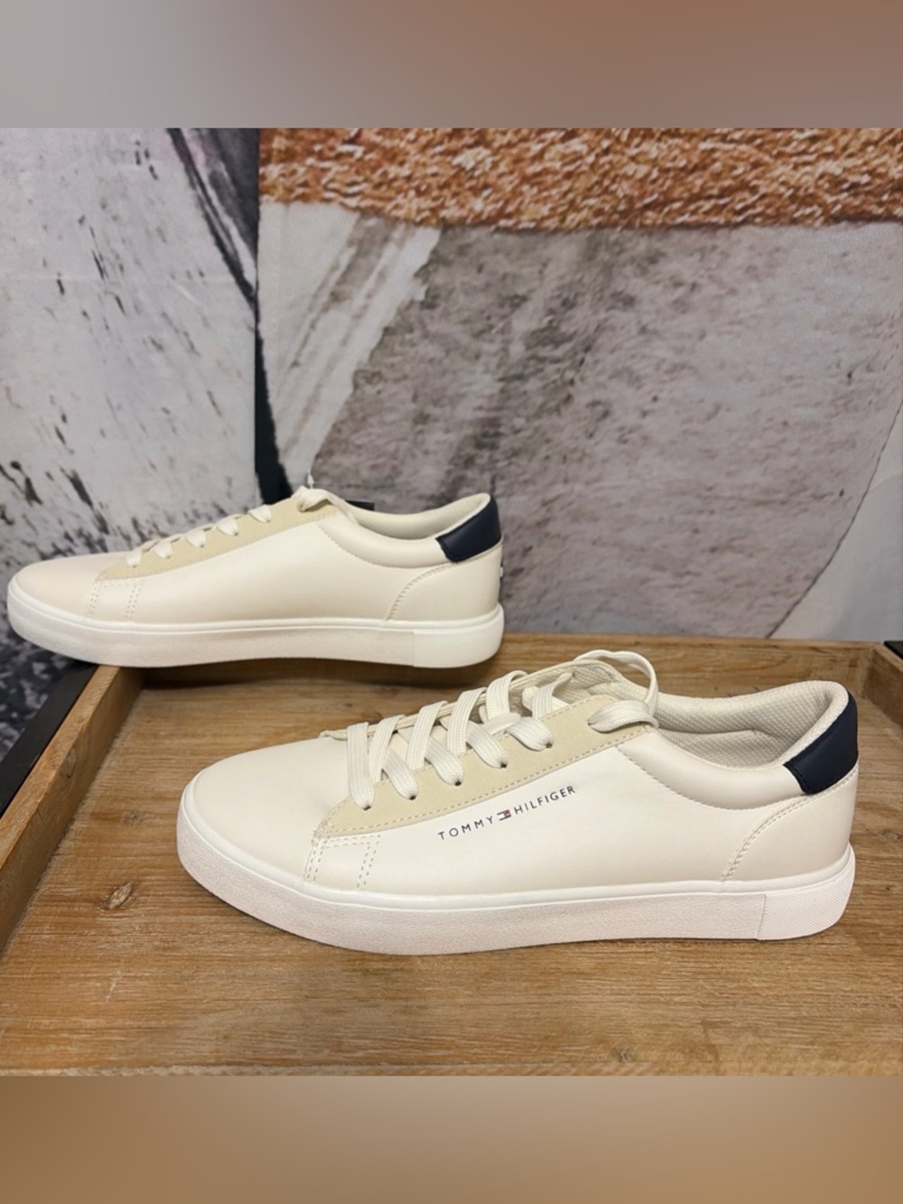 Tommy Hilfiger Men's Sneakers Ribby Color White Size 7.5
